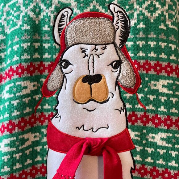 Blizzard Bay No Drama Hunting Hat Llama Ugly Christmas Sweater Size XL - Picture 2 of 5